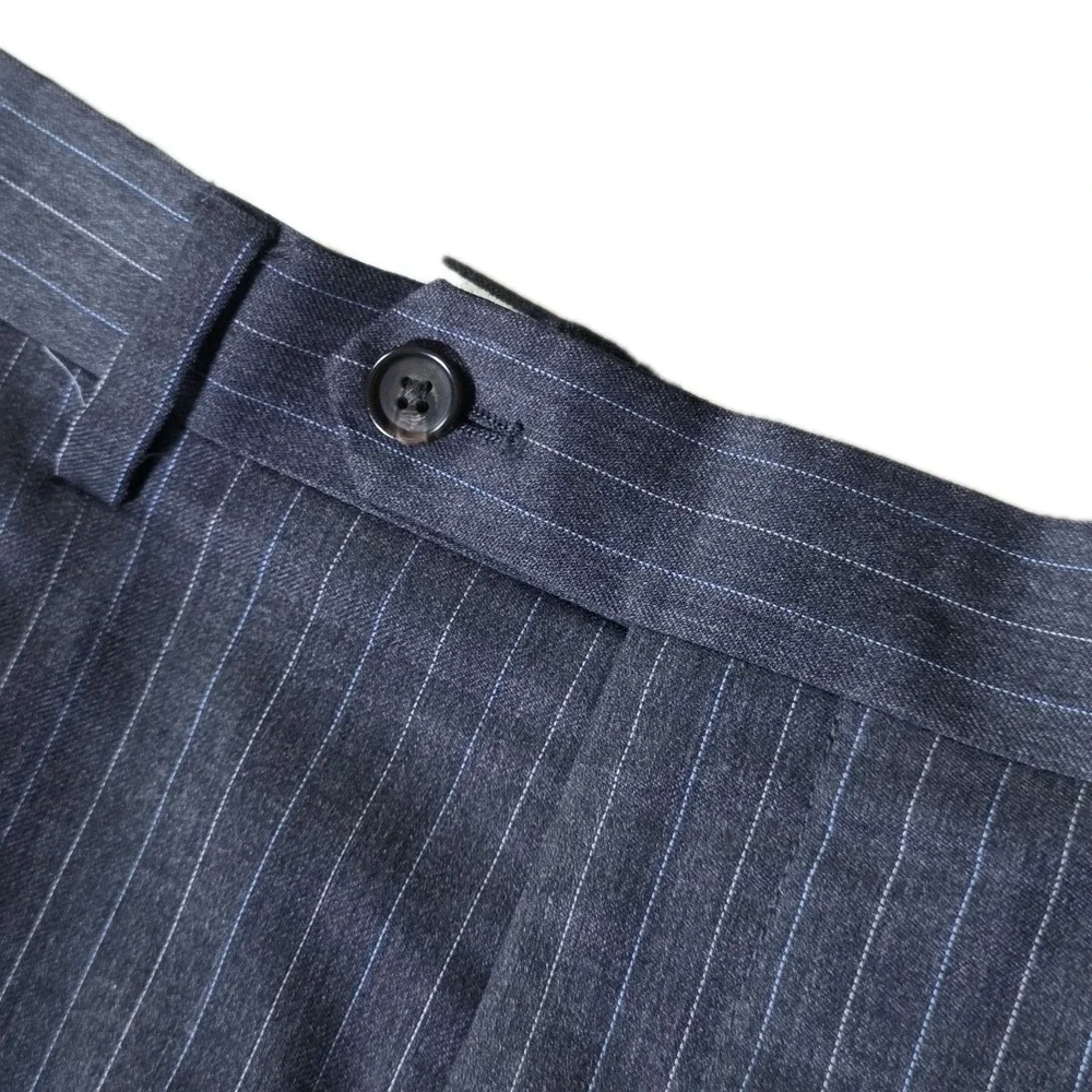 Ralph Lauren Suit Mens 42L Charcoal Gray 2B Wool 2 Piece PLEATED Pants 36 x 33 - Picture 11 of 16